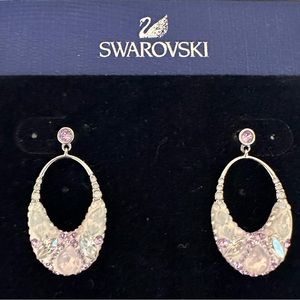 Swarovski crystal hoop earrings